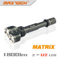 Maxtoch MATRIX Dual Head Broad View Cree XML U2 1800 Lumens 2*18650 Battery Hign-end LED Flashlight Torch